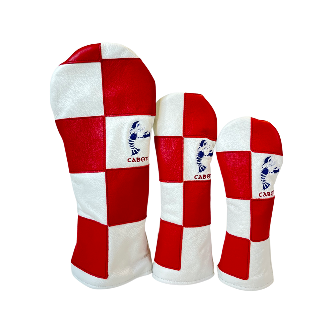 Dormie Cabot Cliffs Checkered Red & White Headcovers