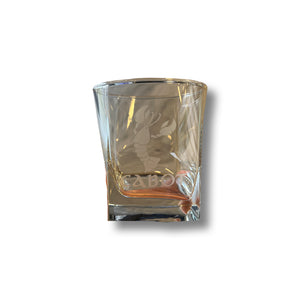 Glassware Cabot Logo Cube Etched