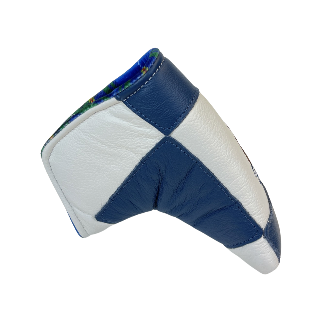 Dormie Cabot Links Checkered Blue & White Putter Cover