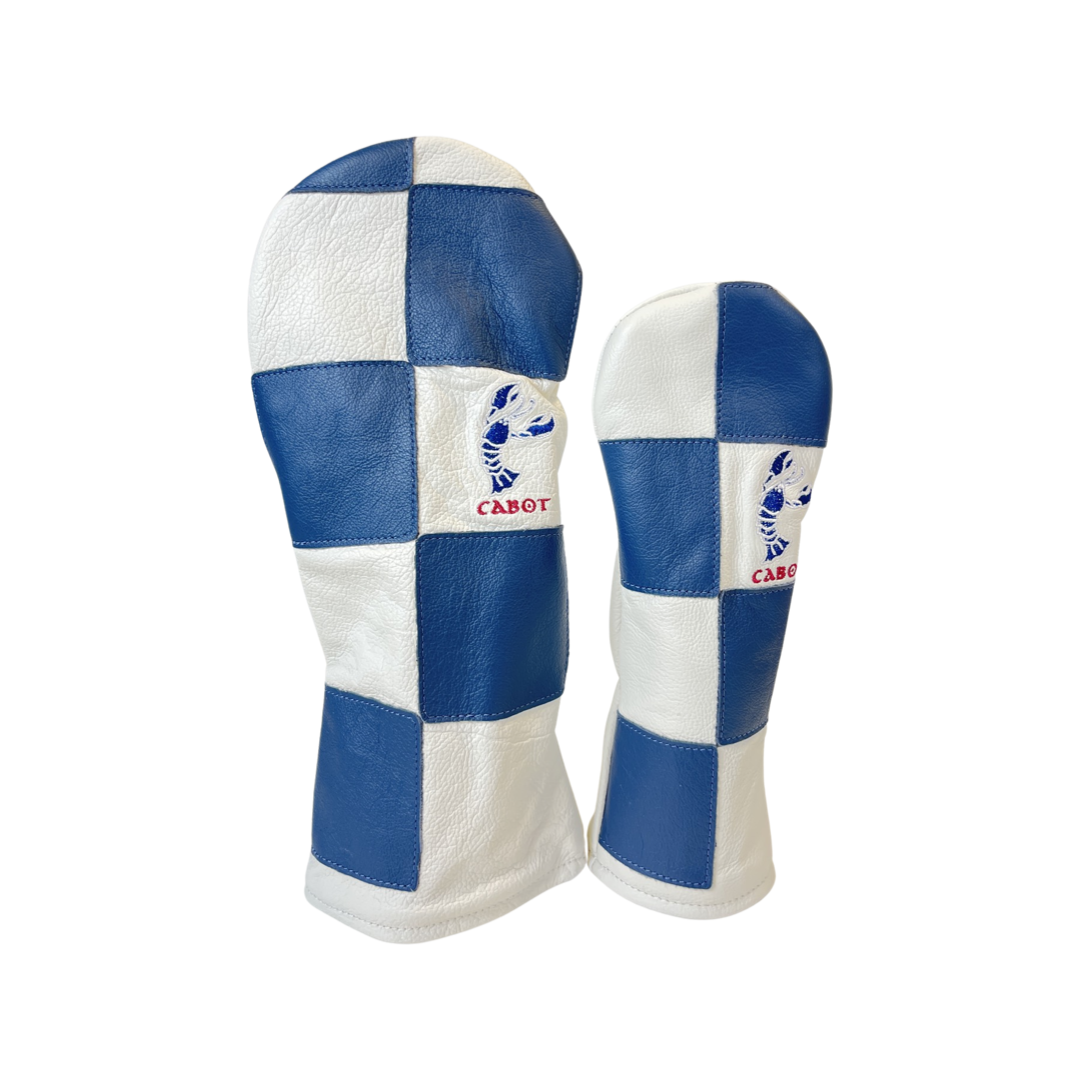 Dormie Cabot Cliffs Checkered Blue & White Headcovers