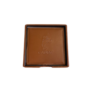 Ahead Cabot Cliffs Leather Coaster Set
