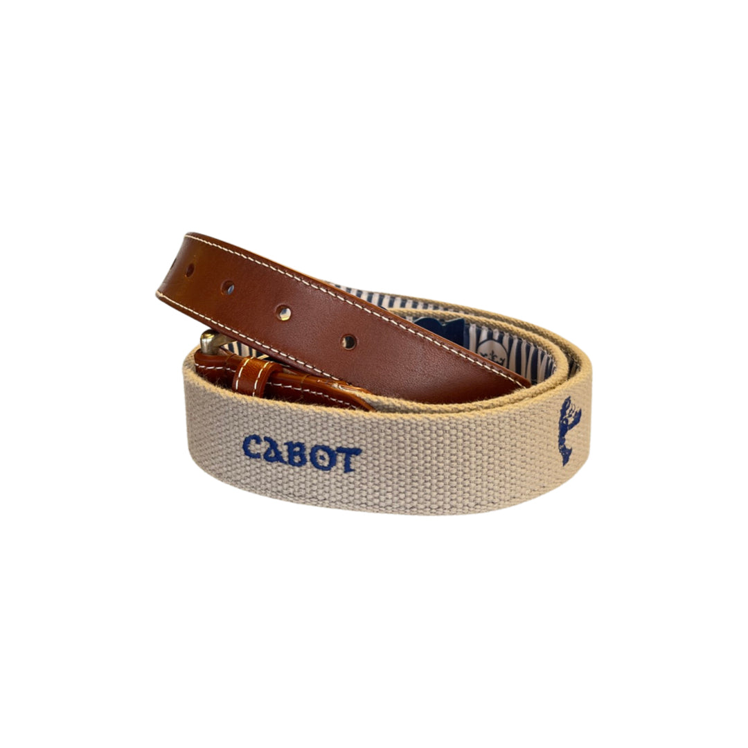 Peter Millar Cabot Cliffs Cotton/Leather Custom Belts